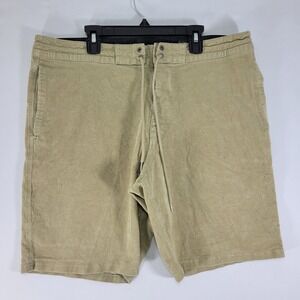 Vissla Men's Chino Flat Front Short‎ Beige Corduroy Cotton Size LARGE / 9"